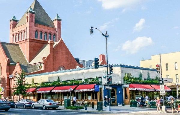Bustling street view of Washington, DC&acirc;s 14th Street Corridor